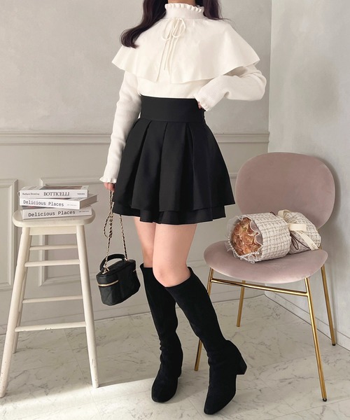 apres jour(アプレジュール)の「ケープ襟+ハイネックリブニットトップス【ZOZOTOWN限定アイテム】(ニット/セーター・レディース・ブルー系その他/オフホワイト/ピンク/グレイッシュベージュ・フリー/X-LARGE)」の13枚目の写真