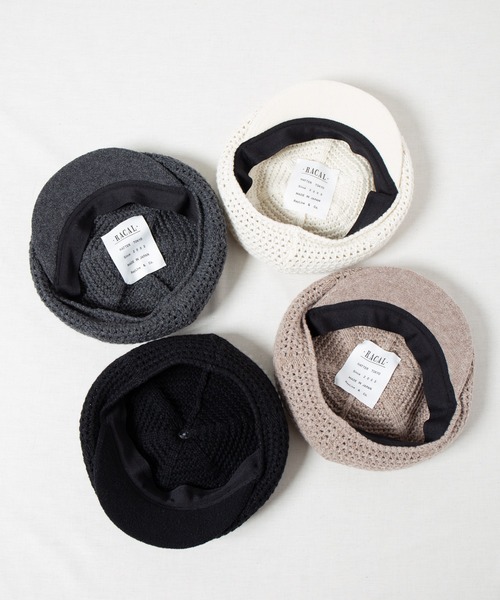 RACAL（ラカル）の「Low-gauge Busket Knit Cas / ローゲージニットバスケット編みキャスケット（キャスケット・メンズ・ベージュ/オフホワイト/チャコールグレー/ブラック・LARGE/MEDIUM）」の20枚目の写真