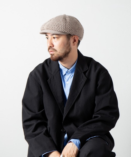 RACAL（ラカル）の「Low-gauge Busket Knit Cas / ローゲージニットバスケット編みキャスケット（キャスケット・メンズ・ベージュ/オフホワイト/チャコールグレー/ブラック・LARGE/MEDIUM）」の6枚目の写真