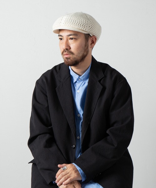 RACAL（ラカル）の「Low-gauge Busket Knit Cas / ローゲージニットバスケット編みキャスケット（キャスケット・メンズ・ベージュ/オフホワイト/チャコールグレー/ブラック・LARGE/MEDIUM）」の16枚目の写真