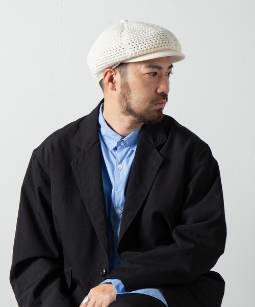 RACAL（ラカル）の「Low-gauge Busket Knit Cas / ローゲージニットバスケット編みキャスケット（キャスケット・メンズ・ベージュ/オフホワイト/チャコールグレー/ブラック・LARGE/MEDIUM）」の10枚目の写真