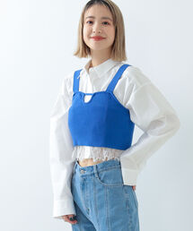 Ray BEAMS | Ray BEAMS / RIB ニット ビスチェ(ベスト)