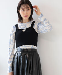 Ray BEAMS | Ray BEAMS / RIB ニット ビスチェ(ベスト)