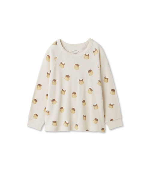 gelato pique（ジェラートピケ）の「【KIDS】プリン柄プルオーバー（ルームウェア/パジャマ・キッズ・ベージュ・XX-SMALL/X-SMALL/SMALL/MEDIUM）」の2枚目の写真