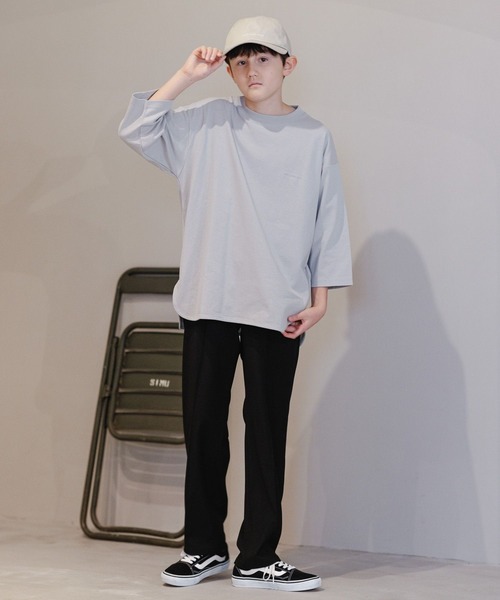GLOBAL WORK（グローバルワーク）の「ストレッチテーパードパンツ/AND YUA ANY/162732（その他パンツ・キッズ・ブラック/ネイビー・150cm/160cm）」の7枚目の写真
