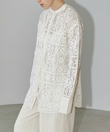 ブロックレースシャツ トゥデイフル ホワイト TODAYFUL（トゥデイフル）の「ブロックレースシャツ（シャツ/ブラウス