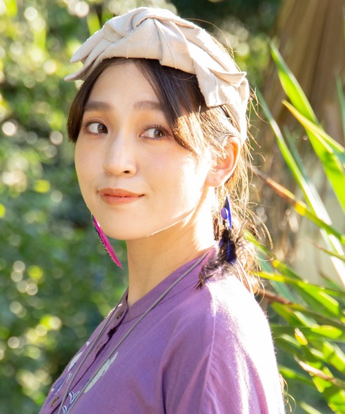 チャイハネ(チャイハネ)の「【チャイハネ】エランヘアバンド(ヘアバンド・レディース・ブラウン/マスタード/ベージュ/ブラック・FREE)」の3枚目の写真