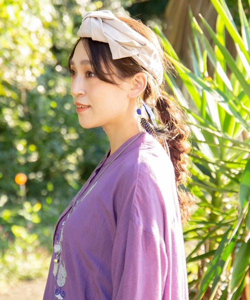 チャイハネ(チャイハネ)の「【チャイハネ】エランヘアバンド(ヘアバンド・レディース・ブラウン/マスタード/ベージュ/ブラック・FREE)」の8枚目の写真