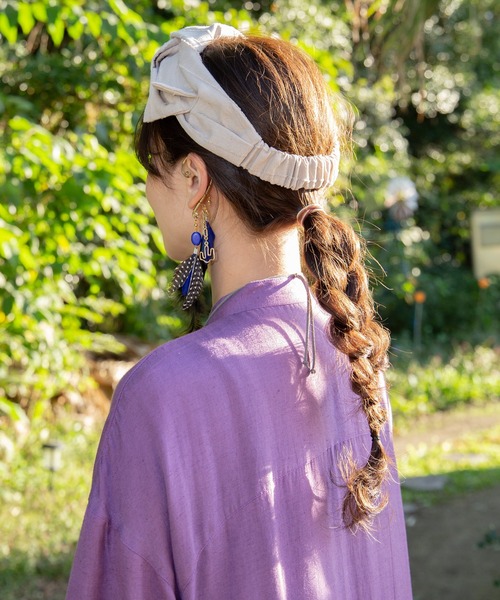 チャイハネ(チャイハネ)の「【チャイハネ】エランヘアバンド(ヘアバンド・レディース・ブラウン/マスタード/ベージュ/ブラック・FREE)」の9枚目の写真