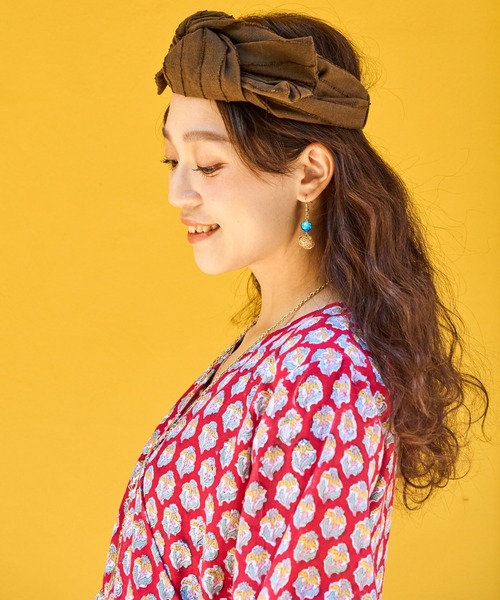 チャイハネ(チャイハネ)の「【チャイハネ】エランヘアバンド(ヘアバンド・レディース・ブラウン/マスタード/ベージュ/ブラック・FREE)」の14枚目の写真