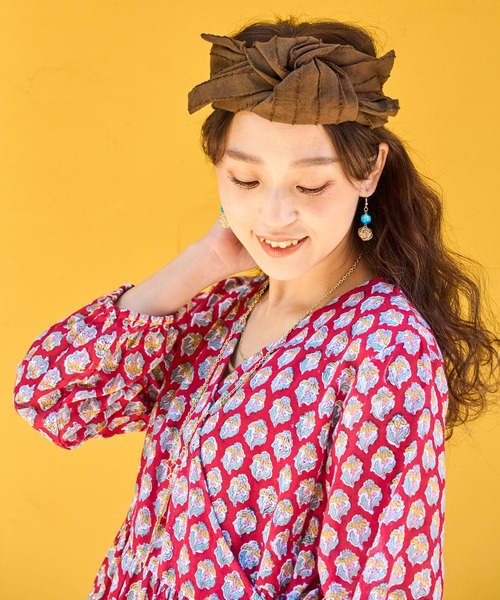 チャイハネ(チャイハネ)の「【チャイハネ】エランヘアバンド(ヘアバンド・レディース・ブラウン/マスタード/ベージュ/ブラック・FREE)」の16枚目の写真