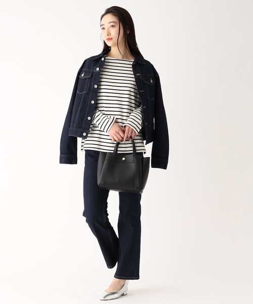 OPAQUE.CLIP（オペークドットクリップ）の「◆軽量フェイクレザーミドルトートバッグ【2way】（トートバッグ・レディース・グレー/オフホワイト/ベージュ/ブラック/イエロー・00）」の22枚目の写真