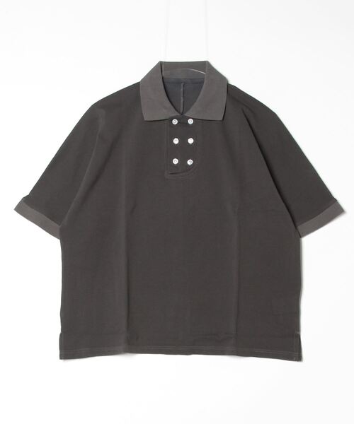 PHINGERIN DOUBLE POLO ダークグレー PHINGERIN（フィンガリン）の「PHINGERIN DOUBLE POLO (PD-241