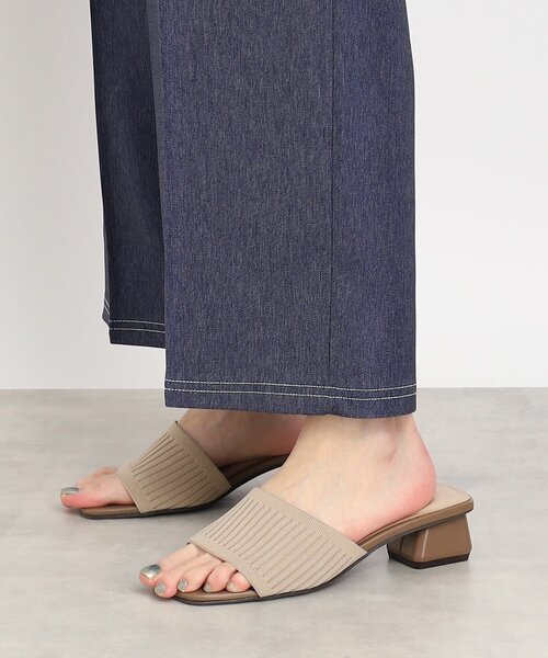 SHOO・LA・RUE（シューラルー）の「◆ニットヒールサンダル（サンダル・レディース・サンドベージュ/アイボリー/ブラック・35/45）」の12枚目の写真