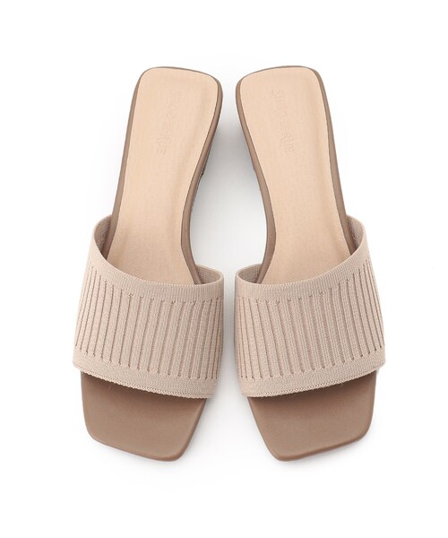 SHOO・LA・RUE（シューラルー）の「◆ニットヒールサンダル（サンダル・レディース・サンドベージュ/アイボリー/ブラック・35/45）」の8枚目の写真