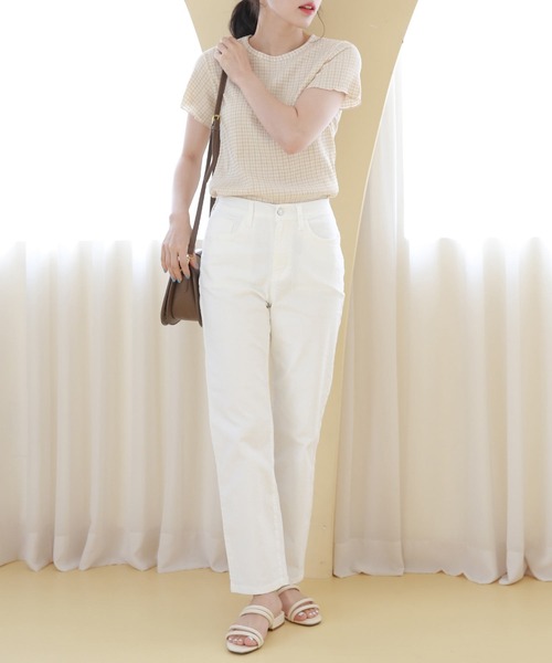 Isn't She?(イズントシー)の「テーパードカラーパンツ(その他パンツ・レディース・イエロー/ホワイト/ベージュ・M/S)」の9枚目の写真
