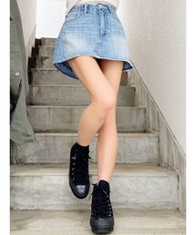 ウォッシュスカートライクショートパンツ