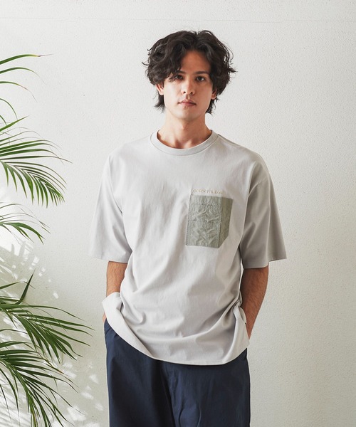 GORDON MILLER(ゴードンミラー)の「GORDON MILLER(ゴードンミラー) クイックドライ ミルポケットティー(Tシャツ/カットソー・メンズ・ブラック/サンドグレー・XL/L/M)」の9枚目の写真