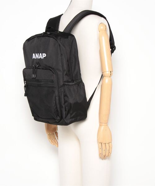 ANAP(アナップ)の「ANAPロゴバックパック(バックパック/リュック・レディース・ブラック×ホワイト/ブラック・FREE)」の20枚目の写真