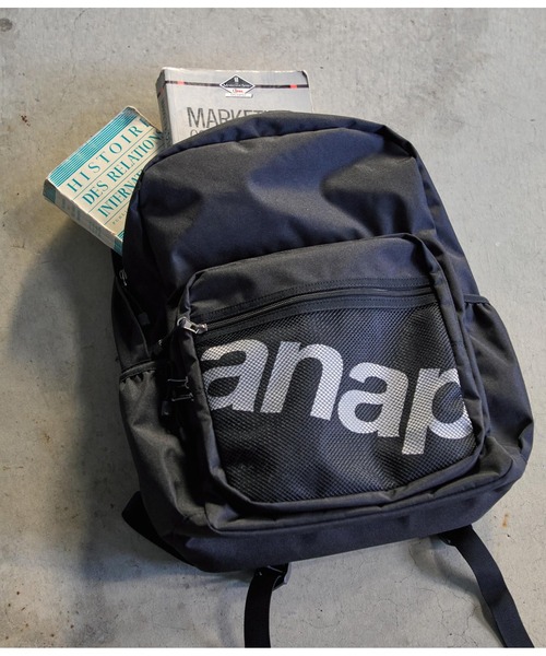 ANAP(アナップ)の「ANAPロゴバックパック(バックパック/リュック・レディース・ブラック×ホワイト/ブラック・FREE)」の8枚目の写真