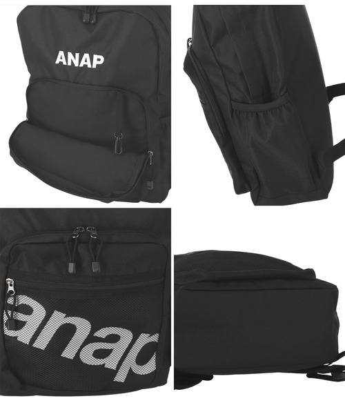 ANAP(アナップ)の「ANAPロゴバックパック(バックパック/リュック・レディース・ブラック×ホワイト/ブラック・FREE)」の13枚目の写真