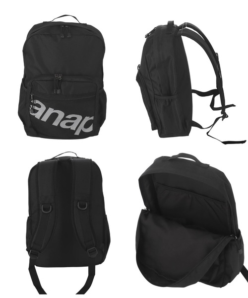 ANAP(アナップ)の「ANAPロゴバックパック(バックパック/リュック・レディース・ブラック×ホワイト/ブラック・FREE)」の6枚目の写真
