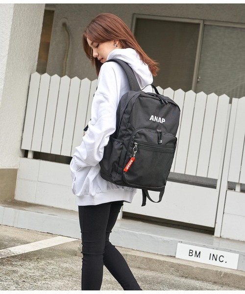 ANAP(アナップ)の「ANAPロゴバックパック(バックパック/リュック・レディース・ブラック×ホワイト/ブラック・FREE)」の18枚目の写真