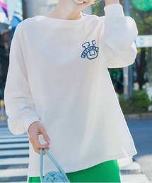 IEDIT カレッジ別注 大人にちょうどいいロゴスウェットトップス
