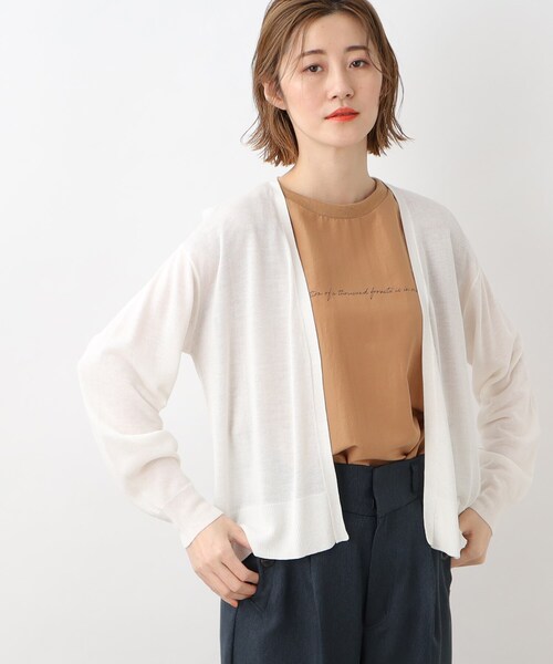 grove(グローブ)の「◆【洗える】さらさらひんやりベーシックカーデ!(カーディガン/ボレロ・レディース・ブラック/ブルー/オフホワイト/ナチュラル/ホワイト系9・03/02/01/04/05)」の9枚目の写真
