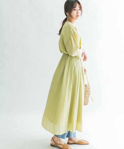 KBF（ケイビーエフ）の「BACKオープンボリュームスリーブワンピース（ワンピース・レディース・ブラウン系その他/グリーン系その他/ブラック・ONE）」の12枚目の写真