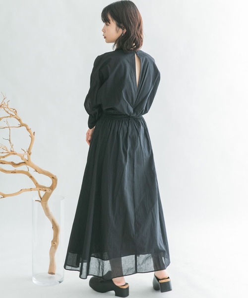 KBF（ケイビーエフ）の「BACKオープンボリュームスリーブワンピース（ワンピース・レディース・ブラウン系その他/グリーン系その他/ブラック・ONE）」の17枚目の写真