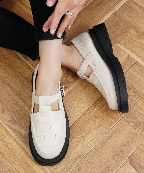 Fabby fabby（ファビィーファビィー）の「メッシュタンクソールシューズ（その他シューズ・レディース・ブラック/オフホワイト・LARGE/MEDIUM/SMALL）」の18枚目の写真