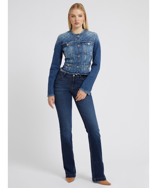 Guess(ゲス)の「Layla Quilted Denim Jacket(デニムジャケット・レディース・インディゴブルー・SMALL/MEDIUM/X-SMALL)」の3枚目の写真