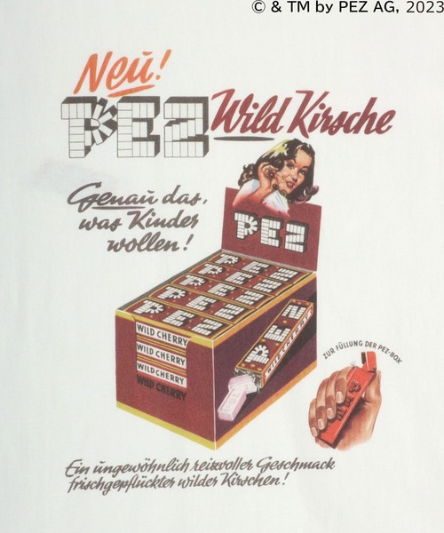 MARUKAWA（マルカワ）の「PEZ/ペッツ レトロキャラクター アニマルヘッド フロント バックプリント 半袖Tシャツ レディース メンズ（Tシャツ/カットソー・レディース・オレンジ/チャコール/ホワイト系その他/ホワイト/グレー系その他/ライラック・M/L/LL）」の15枚目の写真