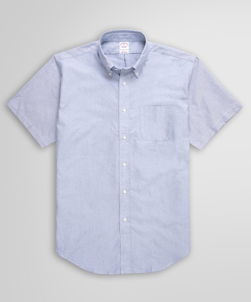 BROOKS BROTHERS(ブルックスブラザーズ)の「コットン オックスフォード ショートスリーブ カジュアルシャツ(シャツ/ブラウス・メンズ・ホワイト/ブルー・SMALL/MEDIUM/LARGE/X-SMALL)」の2枚目の写真