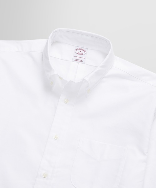 BROOKS BROTHERS(ブルックスブラザーズ)の「コットン オックスフォード ショートスリーブ カジュアルシャツ(シャツ/ブラウス・メンズ・ホワイト/ブルー・SMALL/MEDIUM/LARGE/X-SMALL)」の6枚目の写真
