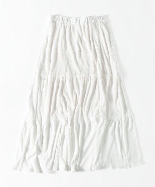MUHET(ミュエータ)の「ロングティアードスカート(スカート・レディース・オフホワイト/ブラック・SMALL/MEDIUM)」の11枚目の写真