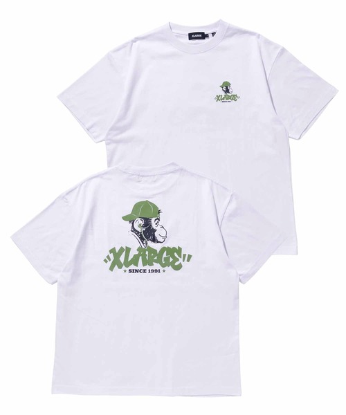 XLARGE（エクストララージ）の「TAGGING LOGO S/S TEE（Tシャツ/カットソー・メンズ・ホワイト/ネイビー/ブラック・S/M/L/XL）」の2枚目の写真