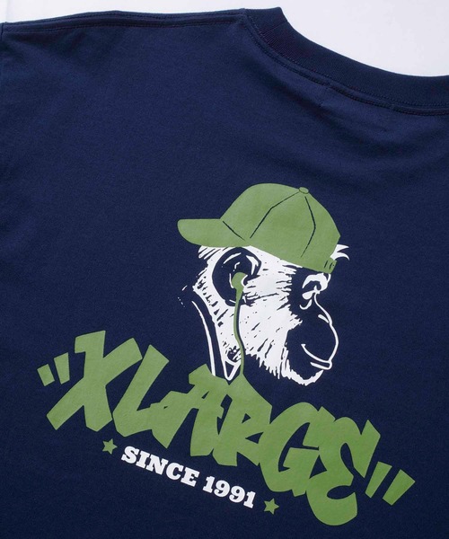 XLARGE（エクストララージ）の「TAGGING LOGO S/S TEE（Tシャツ/カットソー・メンズ・ホワイト/ネイビー/ブラック・S/M/L/XL）」の8枚目の写真