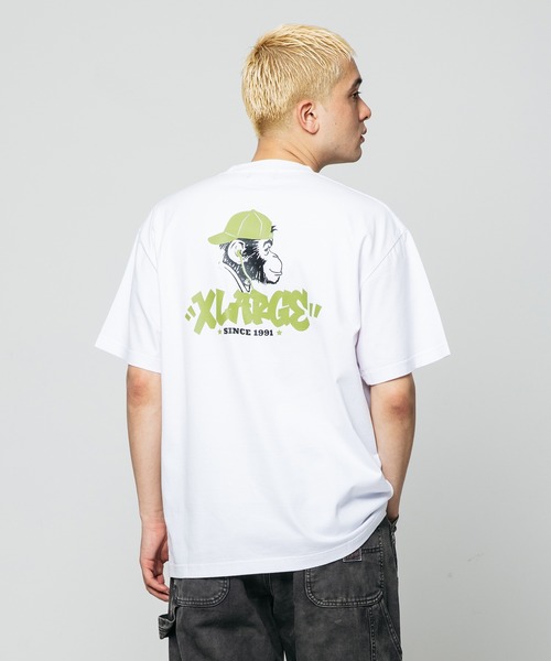 XLARGE（エクストララージ）の「TAGGING LOGO S/S TEE（Tシャツ/カットソー・メンズ・ホワイト/ネイビー/ブラック・S/M/L/XL）」の11枚目の写真