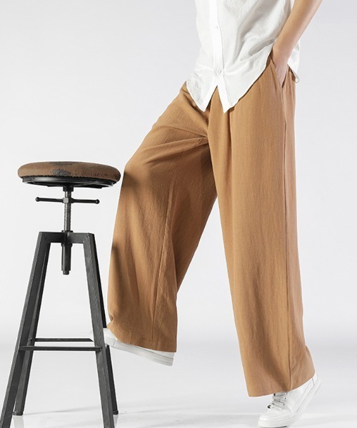 麻のパンツ　墨ペイント 麻のパンツ 墨ペイント HAND-PAINT DENIM PANTS – ANLIO（アンリオ）