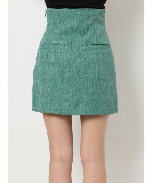 EVRIS（エヴリス）の「ツイードミニスカート【セットアップ着用可能】（スカート・レディース・グリーン/アイボリー/ブルー・MEDIUM/SMALL）」の14枚目の写真