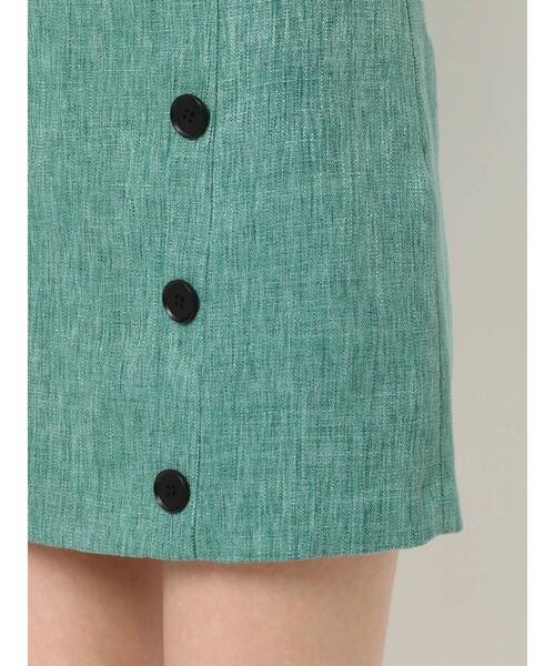 EVRIS（エヴリス）の「ツイードミニスカート【セットアップ着用可能】（スカート・レディース・グリーン/アイボリー/ブルー・MEDIUM/SMALL）」の11枚目の写真