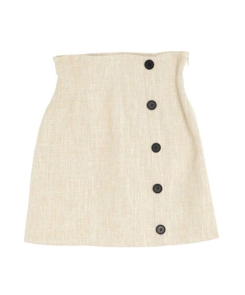 EVRIS（エヴリス）の「ツイードミニスカート【セットアップ着用可能】（スカート・レディース・グリーン/アイボリー/ブルー・MEDIUM/SMALL）」の6枚目の写真