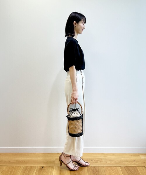 OPAQUE.CLIP（オペークドットクリップ）の「◆異素材コンビ筒型トートバッグ（トートバッグ・レディース・ブラック・00）」の7枚目の写真