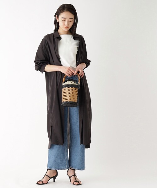 OPAQUE.CLIP（オペークドットクリップ）の「◆異素材コンビ筒型トートバッグ（トートバッグ・レディース・ブラック・00）」の9枚目の写真