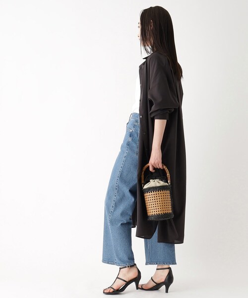 OPAQUE.CLIP（オペークドットクリップ）の「◆異素材コンビ筒型トートバッグ（トートバッグ・レディース・ブラック・00）」の10枚目の写真