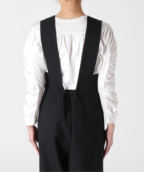 VERMEIL par iena（ヴェルメイユパーイエナ）の「《追加》高密度ツイルサロペット（サロペット/オーバーオール・レディース・ブラック・36/38）」の15枚目の写真