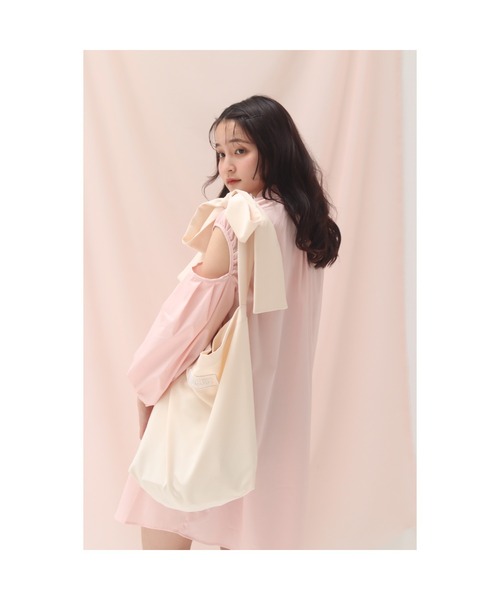 muguet(ミュゲ)の「open shoulder shirt onepiece(シャツワンピース・レディース・ピンク/ストライプ・FREE)」の8枚目の写真