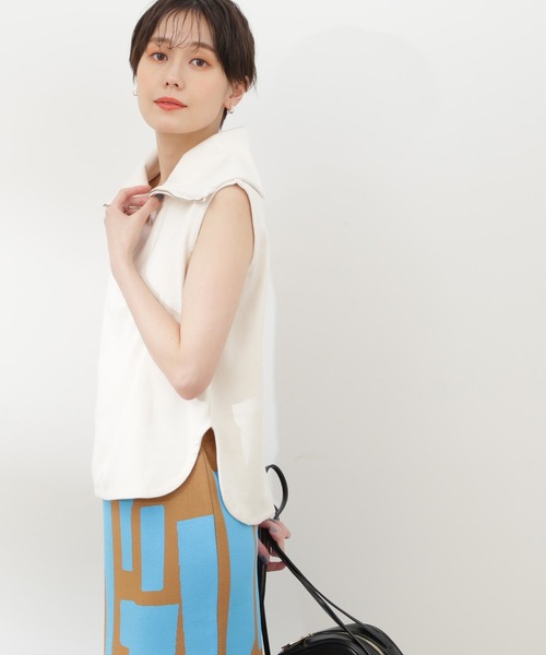 N.(N. Natural Beauty Basic)(エヌエヌナチュラルビューティーベーシック)の「◆ハーフZIPカットソー(Tシャツ/カットソー・レディース・ブラック/ライトグリーン/オフホワイト・MEDIUM)」の17枚目の写真
